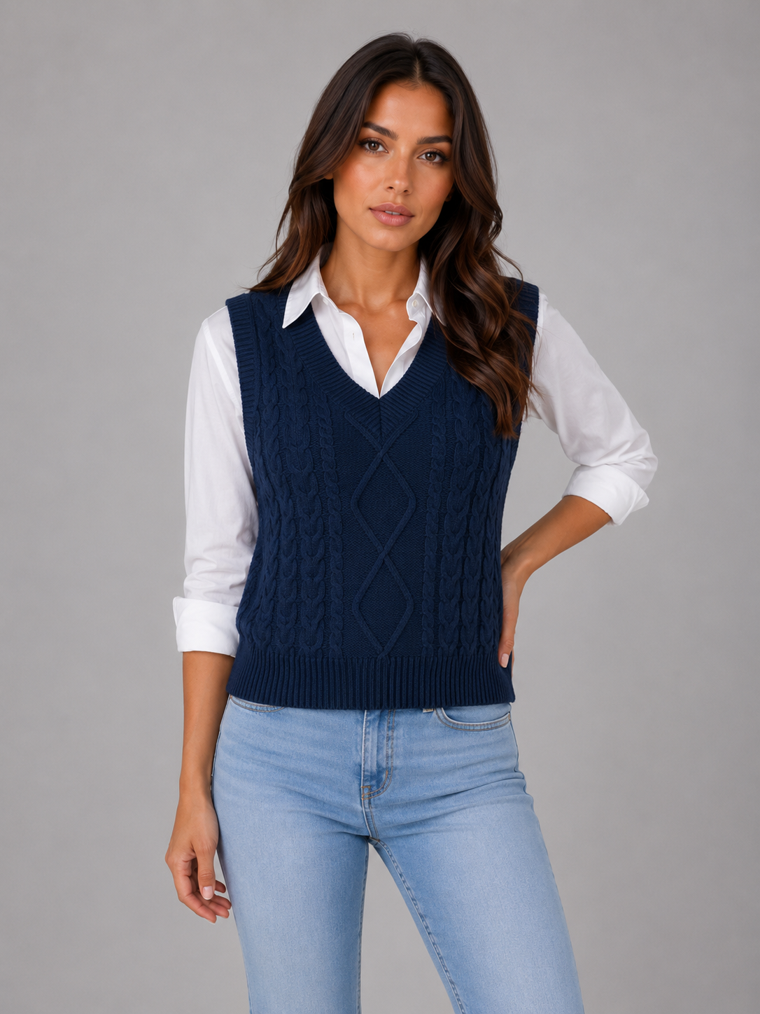 Marlene sweater vest in khaki