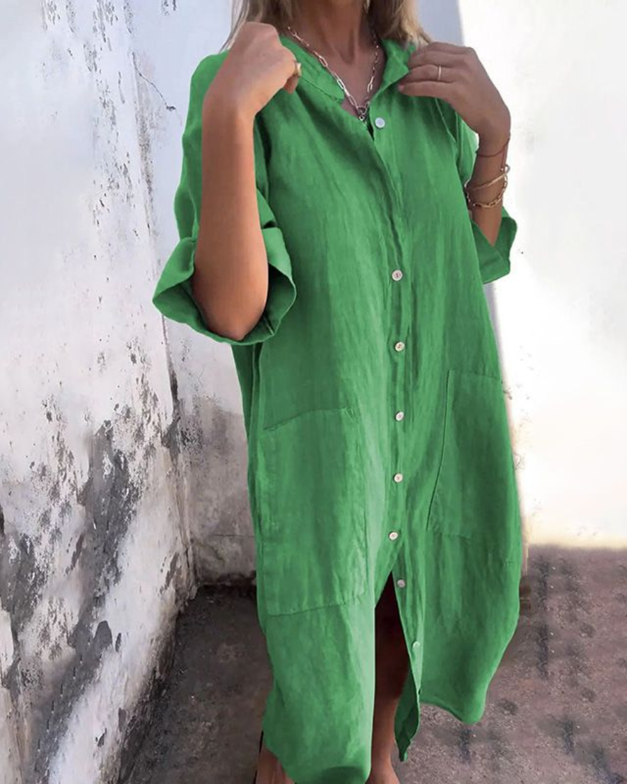 Women's breathable cotton boho maxi dress | Relaxed fit summer dress for effortless style 3