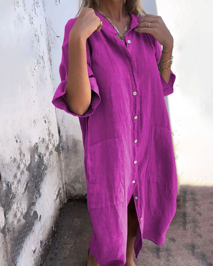 Women's breathable cotton boho maxi dress | Relaxed fit summer dress for effortless style 4