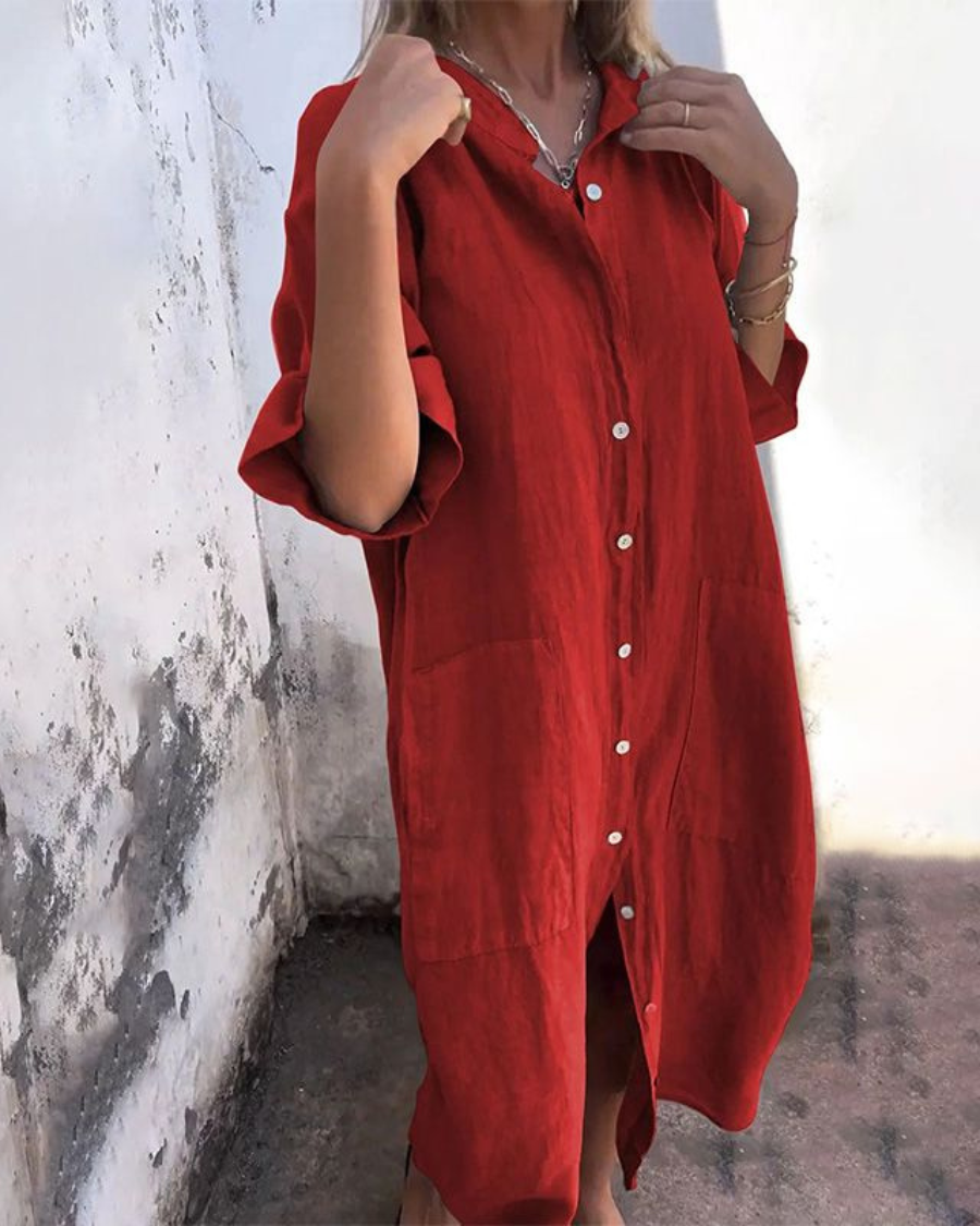 Women's breathable cotton boho maxi dress | Relaxed fit summer dress for effortless style 5