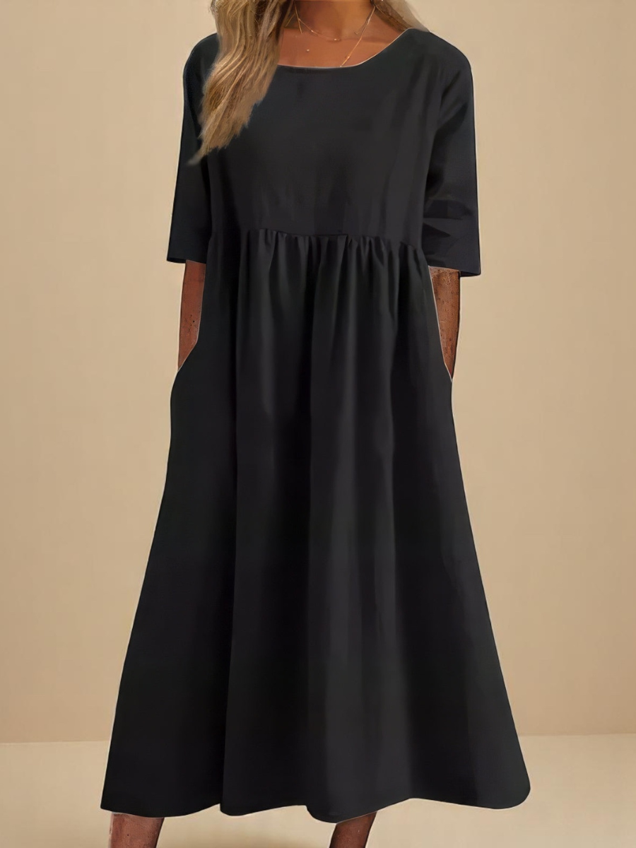 Women's breathable cotton summer dress | Lightweight casual flowing fit with pockets 4