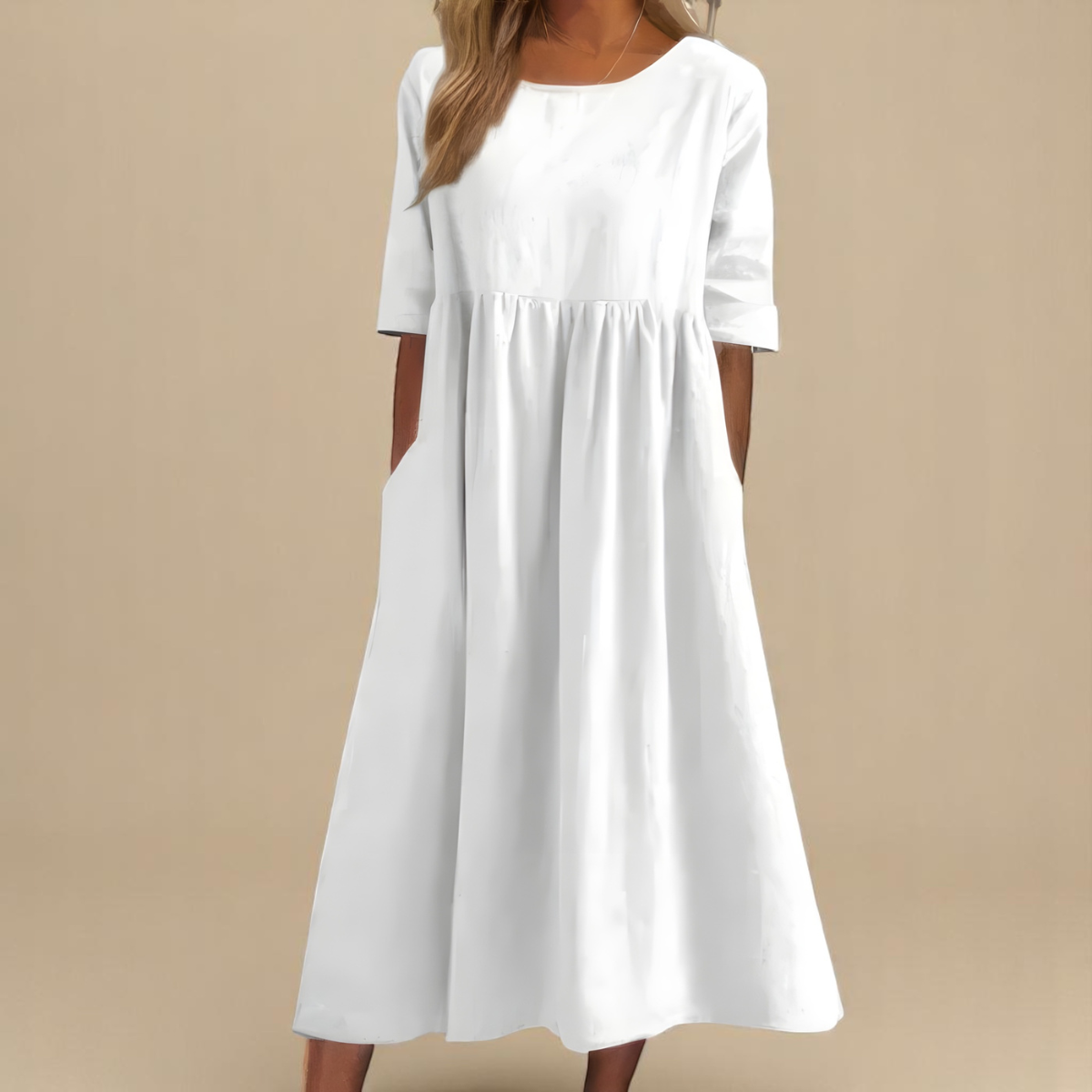 Women's breathable cotton summer dress | Lightweight casual flowing fit with pockets 5