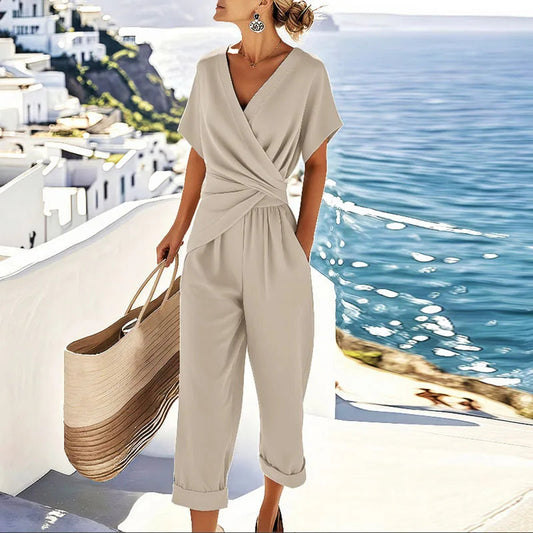 Women's breathable wrap two-piece set | Stylish summer outfit