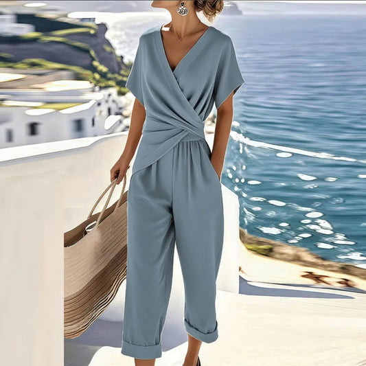 Women's breathable wrap two-piece set | Stylish summer outfit