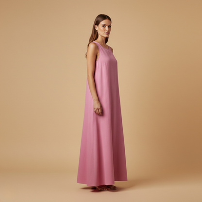 Women's casual woven sleeveless summer dress | Comfortable long maxi dress with pockets 2