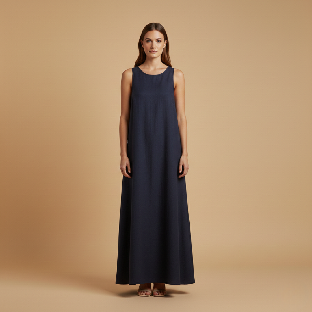 Women's casual woven sleeveless summer dress | Comfortable long maxi dress with pockets 5