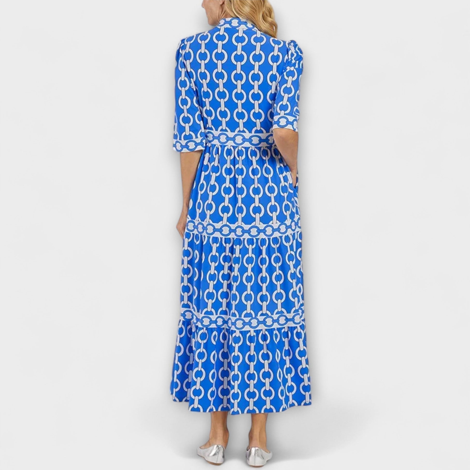 Women's chain pattern midi dress | Elegant summer cocktail dress 6