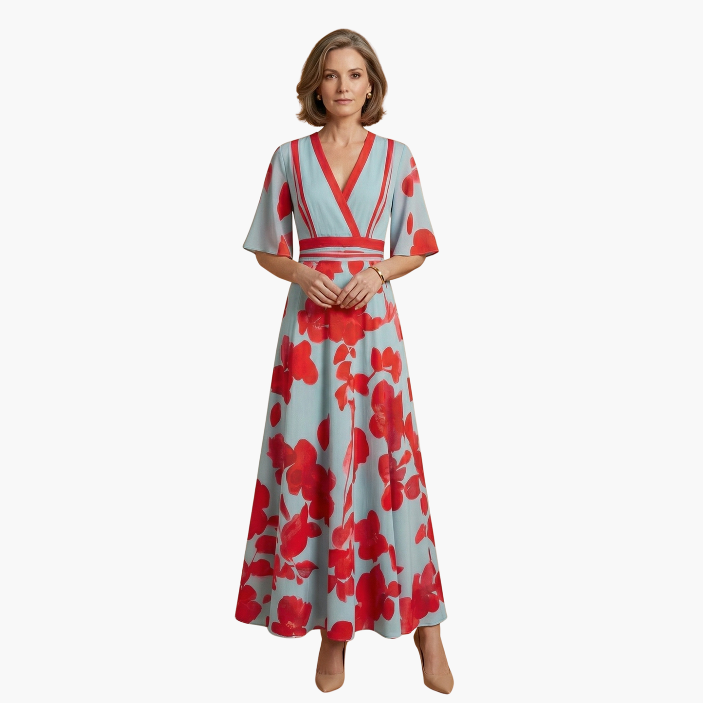 Women's elegant floral maxi dress | Lightweight summer dress for casual and formal occasions 0