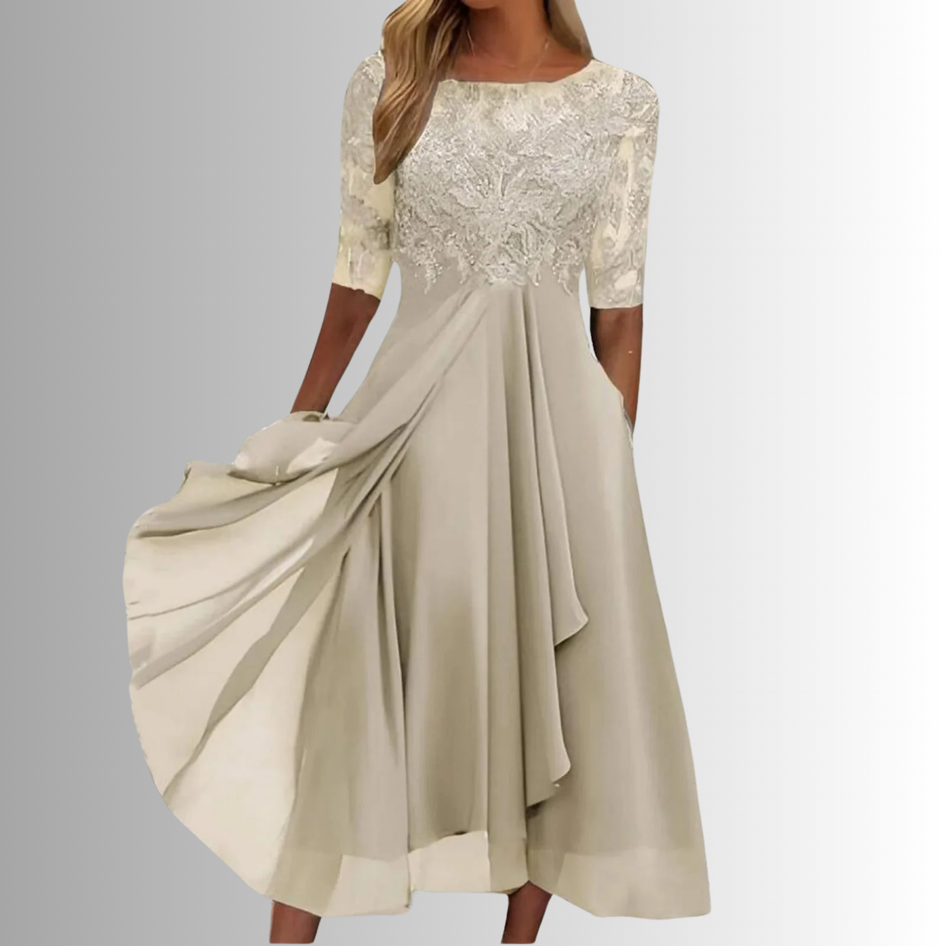 Women's elegant lace dress | Timeless formal evening gown 3