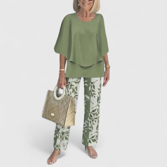 Women's elegant two-piece set | Stylish plus size outfit for spring and summer