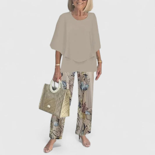 Women's elegant two-piece set | Stylish plus size outfit for spring and summer