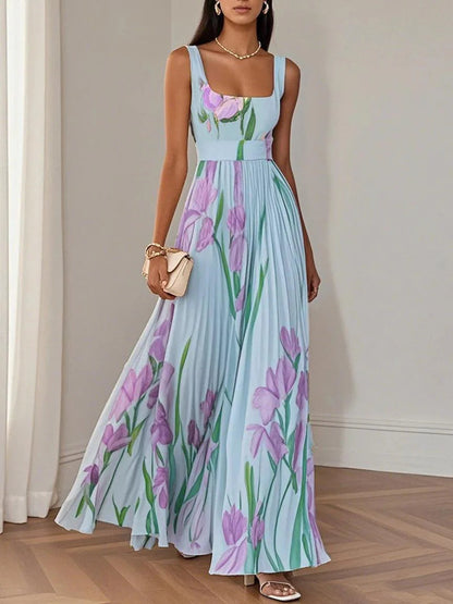Women's floral chiffon maxi dress | Elegant summer gown for special occasions 2