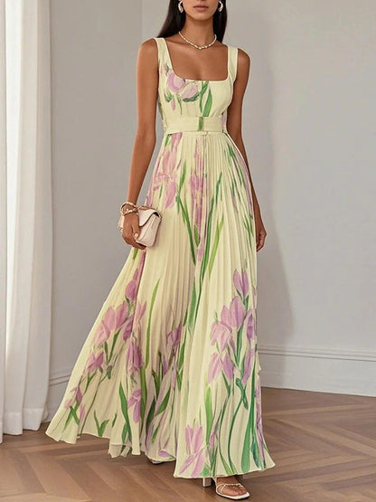 Women's floral chiffon maxi dress | Elegant summer gown for special occasions 3