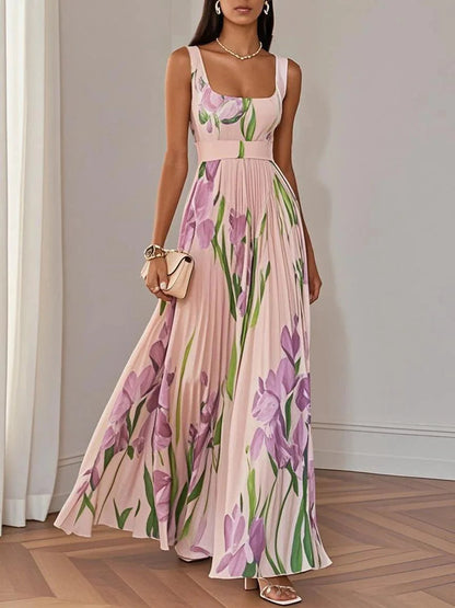 Women's floral chiffon maxi dress | Elegant summer gown for special occasions 4