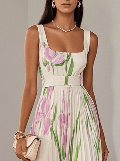 Women's floral chiffon maxi dress | Elegant summer gown for special occasions 5