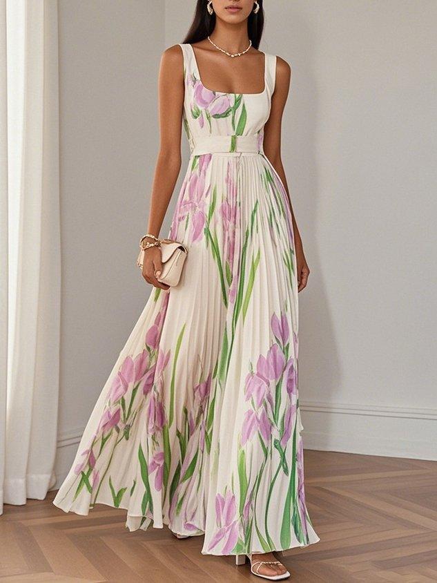 Women's floral chiffon maxi dress | Elegant summer gown for special occasions 7