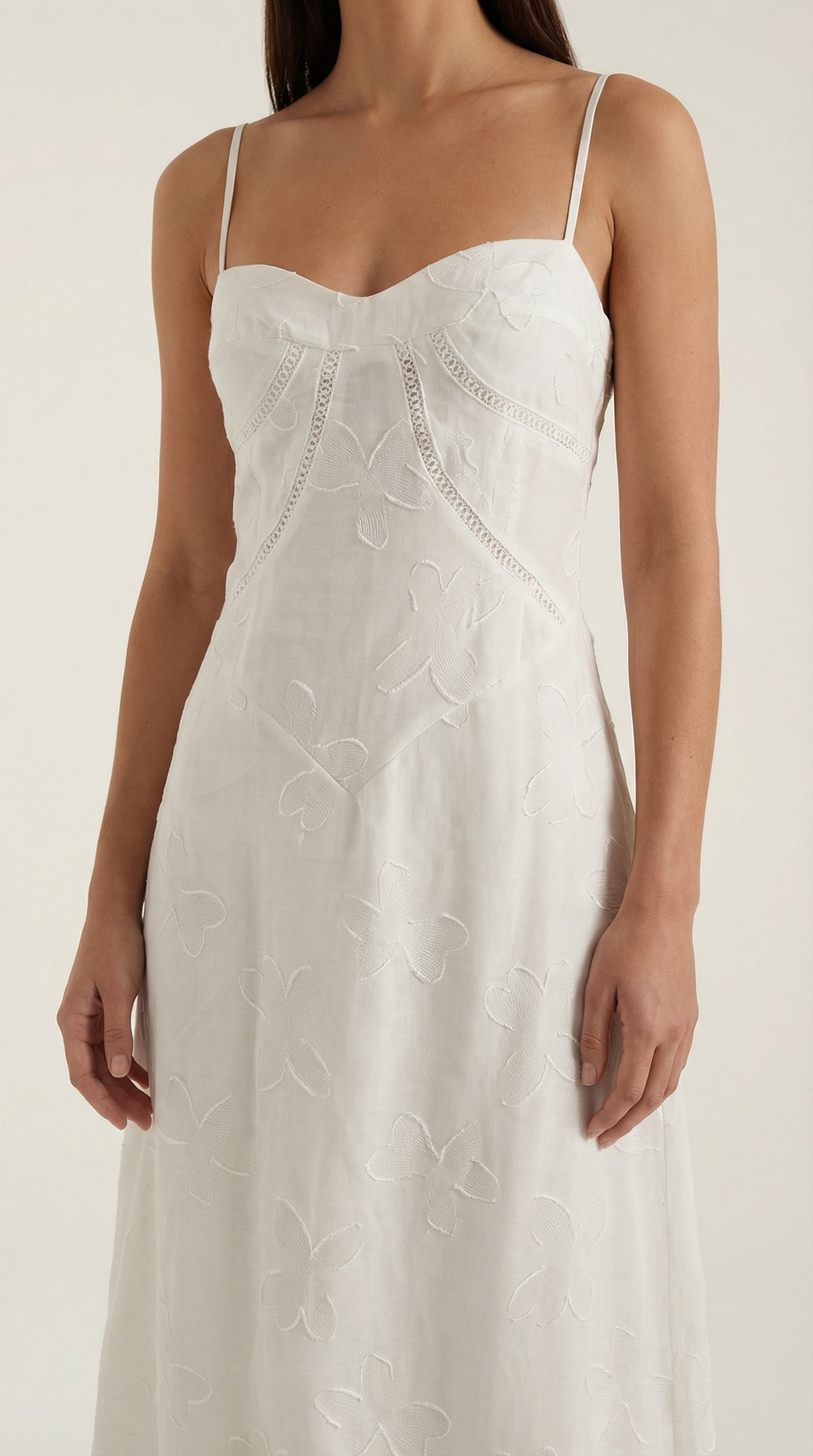 Women's floral jacquard maxi dress | Elegant sweetheart neckline evening gown 7