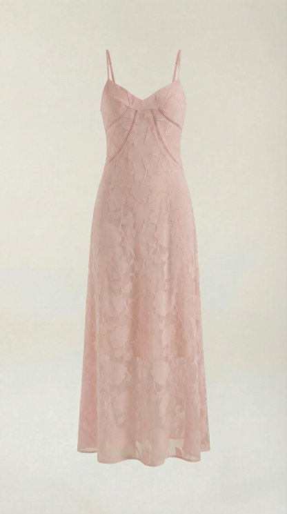 Women's floral jacquard maxi dress | Elegant sweetheart neckline evening gown 8