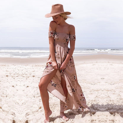 Women's floral off-shoulder summer dress | Elegant plus size beachwear 3