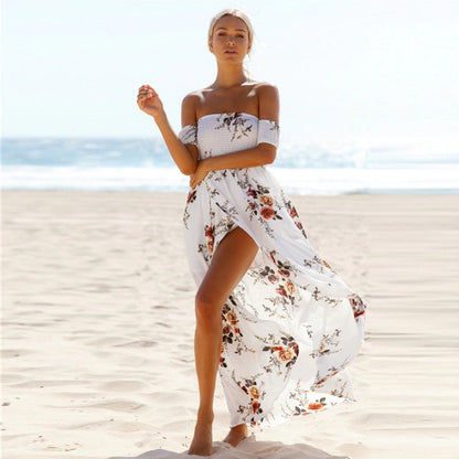 Women's floral off-shoulder summer dress | Elegant plus size beachwear 5
