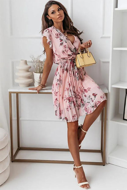 Women's floral wrap midi dress | Elegant lightweight summer dress 2