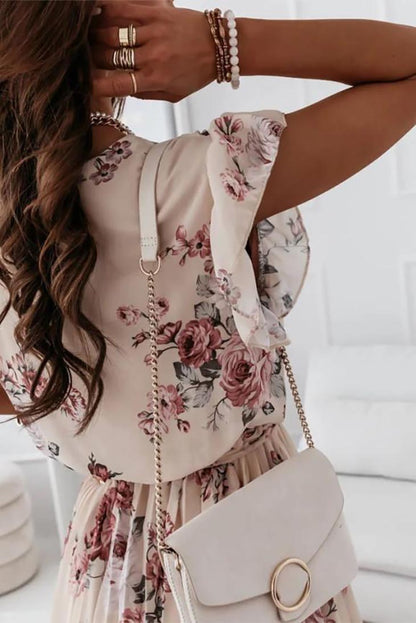 Women's floral wrap midi dress | Elegant lightweight summer dress 7