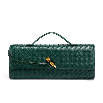Women's handwoven vegan leather clutch bag | Elegant evening purse for special occasions 3
