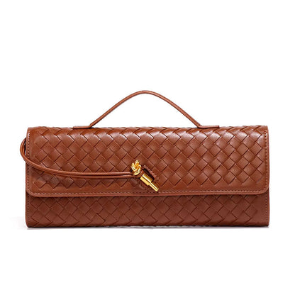 Women's handwoven vegan leather clutch bag | Elegant evening purse for special occasions 4