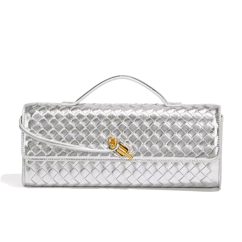 Women's handwoven vegan leather clutch bag | Elegant evening purse for special occasions 6