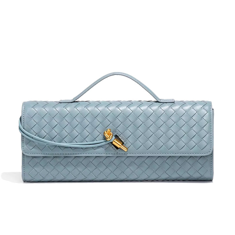 Women's handwoven vegan leather clutch bag | Elegant evening purse for special occasions 7