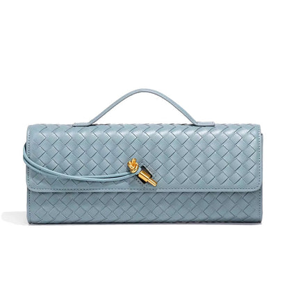 Women's handwoven vegan leather clutch bag | Elegant evening purse for special occasions 7