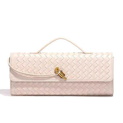 Women's handwoven vegan leather clutch bag | Elegant evening purse for special occasions 8