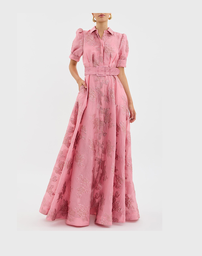 Women's lightweight fabric dress | Elegant summer dress with puffed sleeves 0