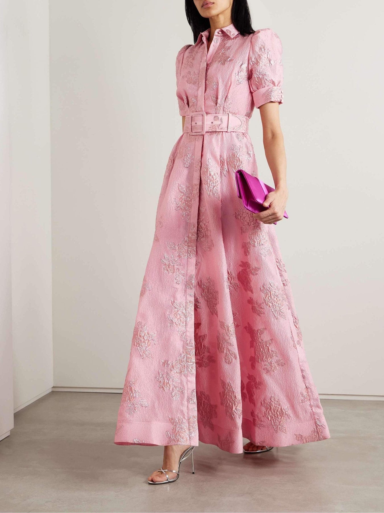 Women's lightweight fabric dress | Elegant summer dress with puffed sleeves 1