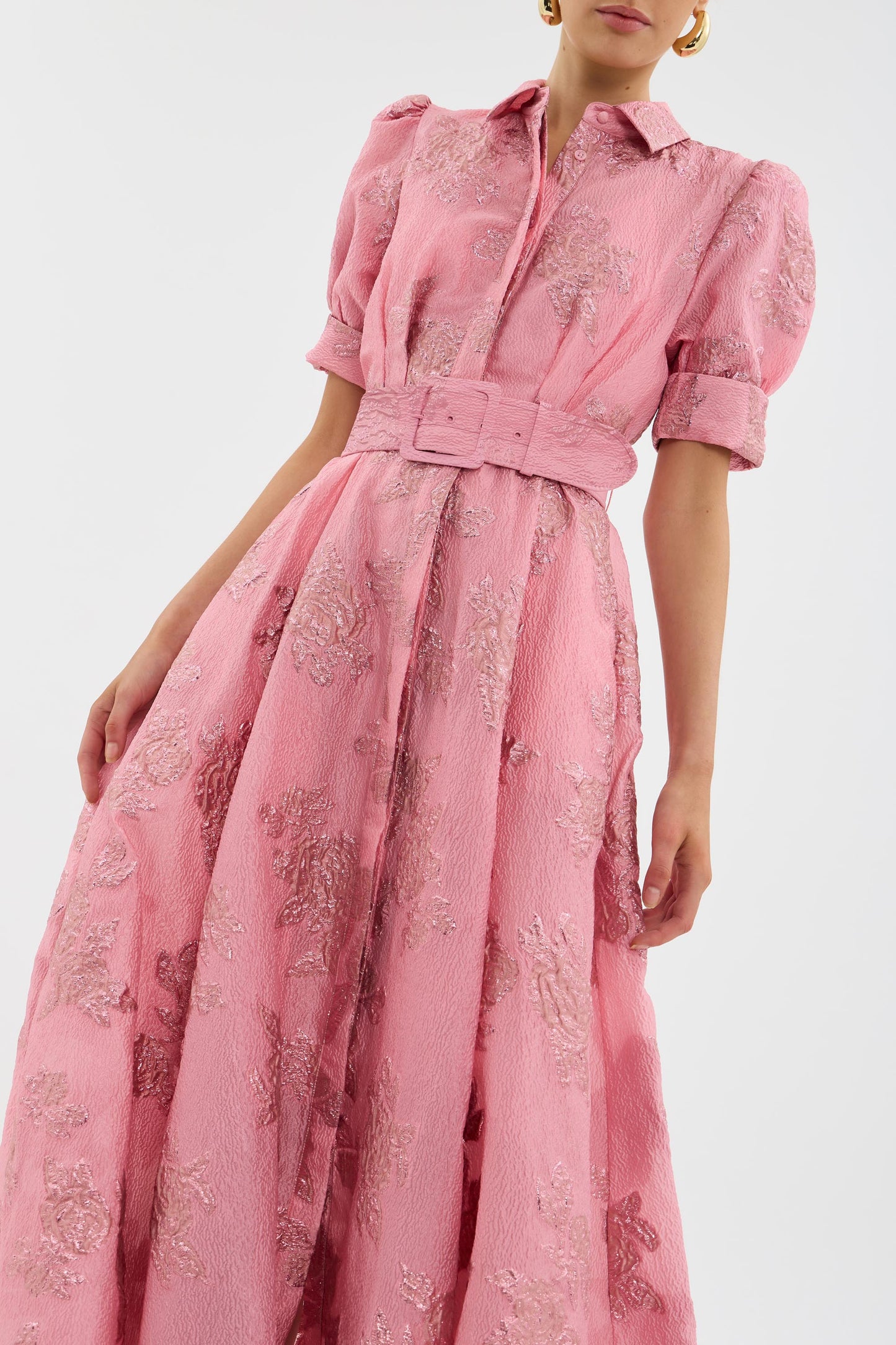 Women's lightweight fabric dress | Elegant summer dress with puffed sleeves 5