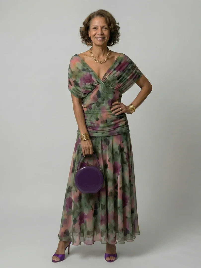 Women's lightweight off shoulder midi dress | Flowy summer dress for casual outings 9