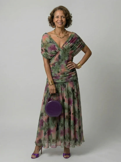 Women's lightweight off shoulder midi dress | Flowy summer dress for casual outings 9
