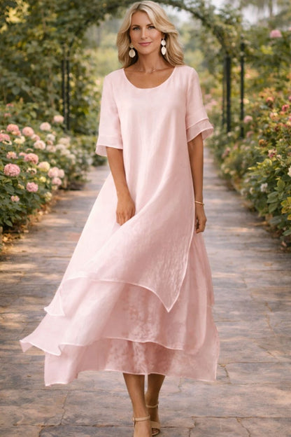 Women's lightweight summer dress | Elegant open neckline design 0