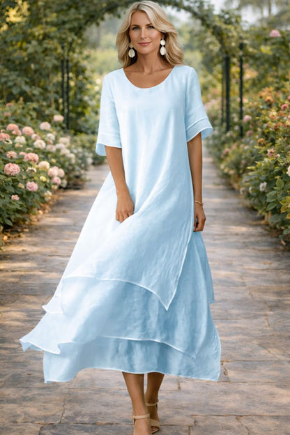 Women's lightweight summer dress | Elegant open neckline design 3