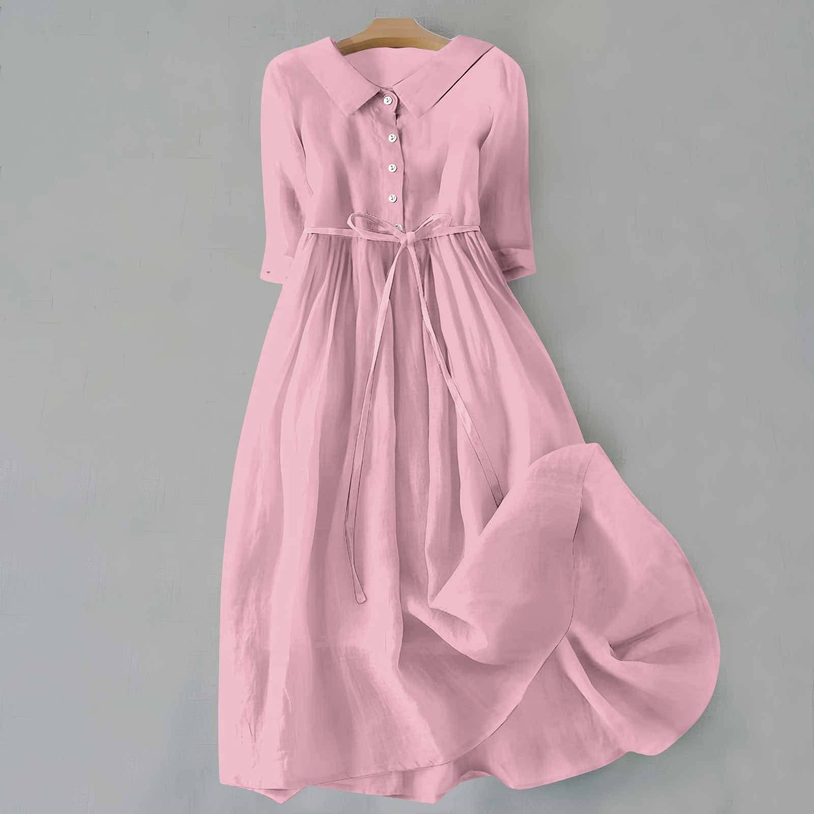 Women's lightweight tie waist maxi dress | Casual summer maxi dress 4