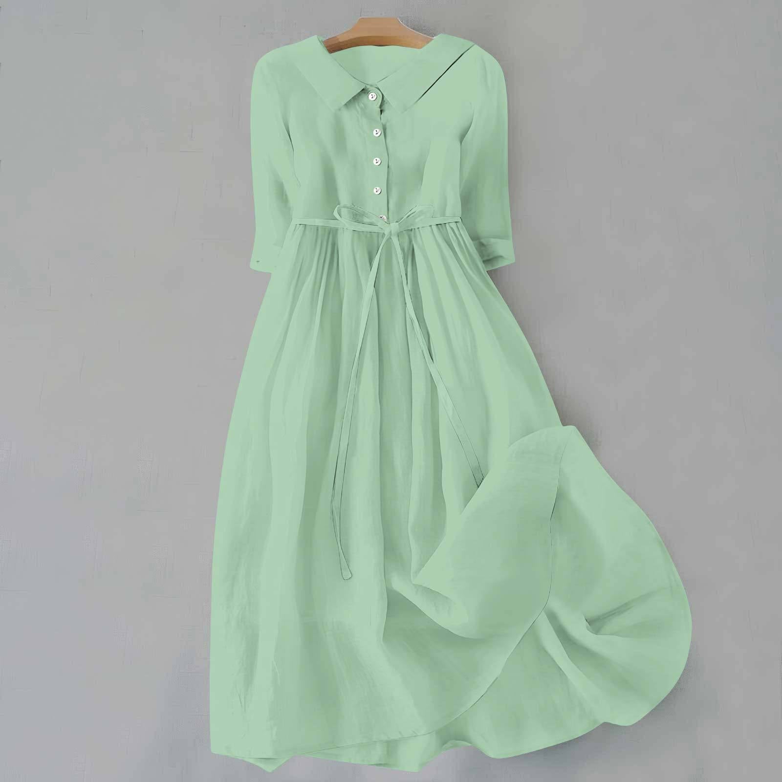 Women's lightweight tie waist maxi dress | Casual summer maxi dress 5
