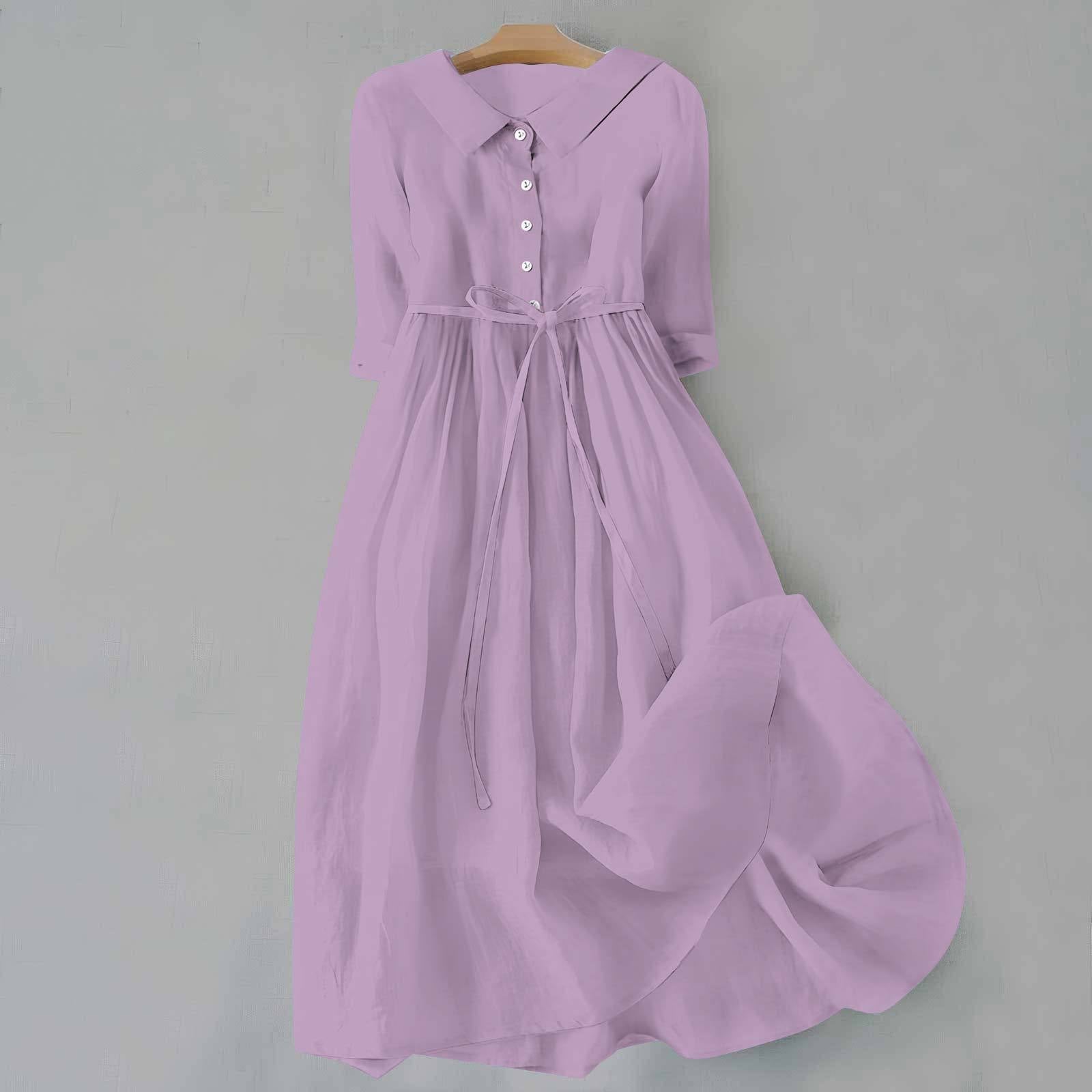 Women's lightweight tie waist maxi dress | Casual summer maxi dress 6
