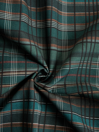 Women's plaid cotton blend maxi dress | Chic shirt style for spring and summer 6