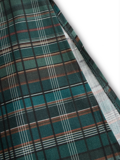 Women's plaid cotton blend maxi dress | Chic shirt style for spring and summer 8