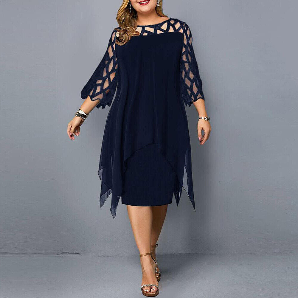 Women's plus size flowy midi dress | Elegant summer dresses for fuller figures 2
