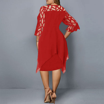 Women's plus size flowy midi dress | Elegant summer dresses for fuller figures 9