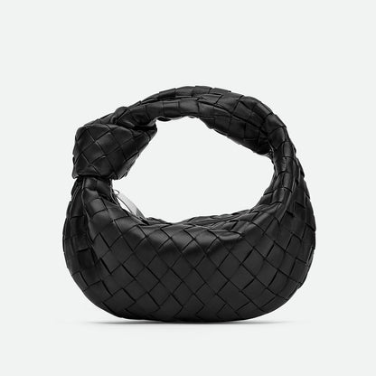 Women's woven vegan leather mini handbag | Compact crossbody bag for casual and formal occasions 0