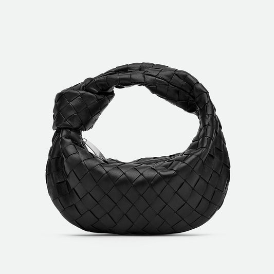 Women's woven vegan leather mini handbag | Compact crossbody bag for casual and formal occasions 0