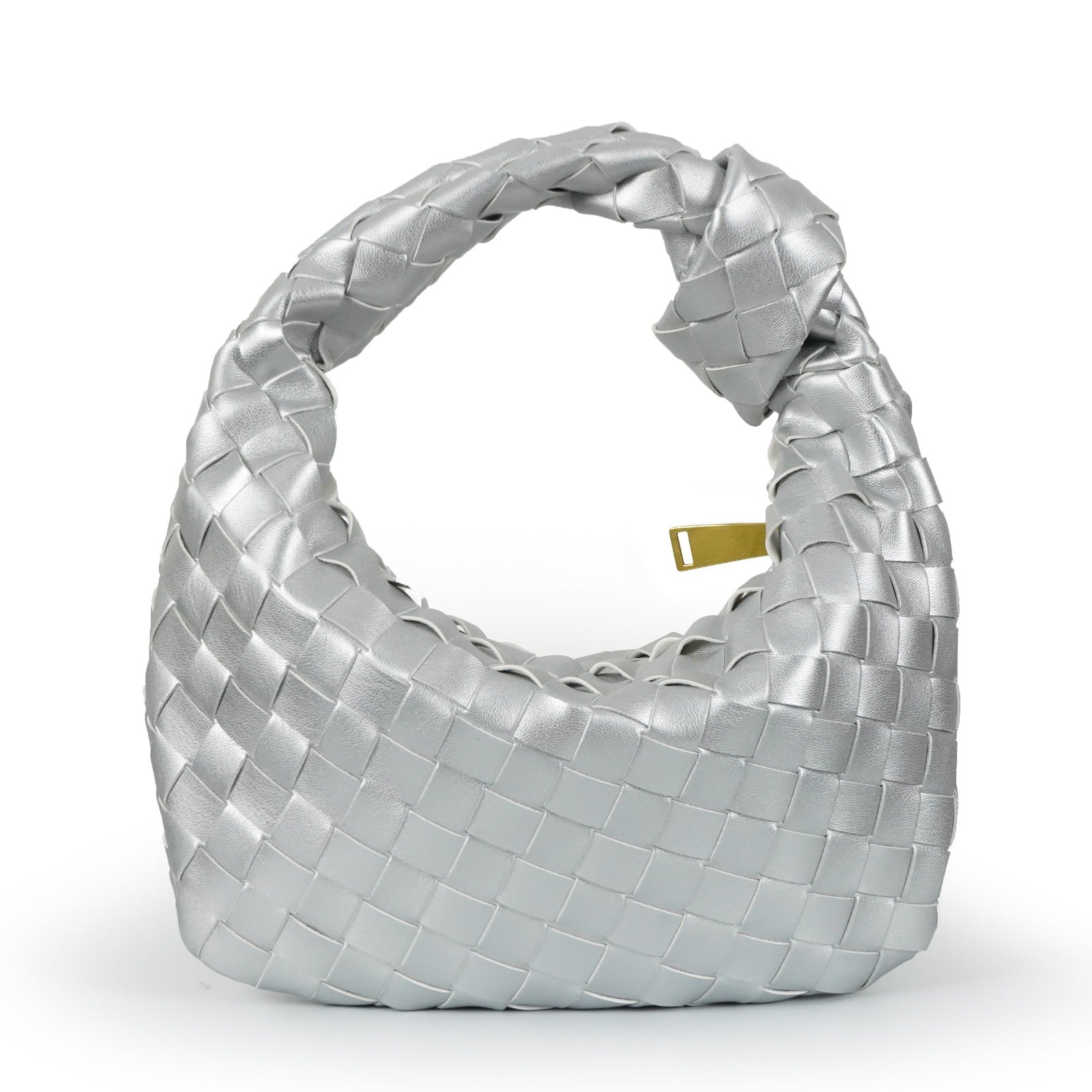 Women's woven vegan leather mini handbag | Compact crossbody bag for casual and formal occasions 12