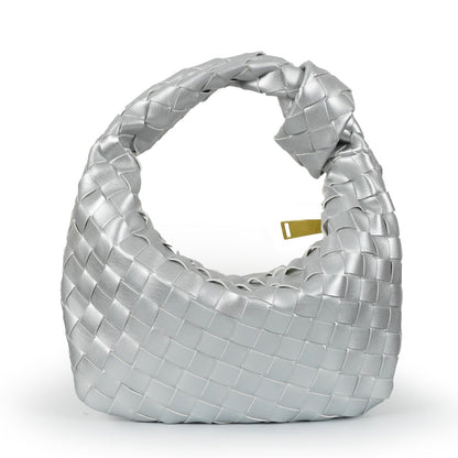 Women's woven vegan leather mini handbag | Compact crossbody bag for casual and formal occasions 12